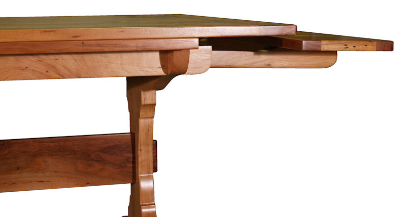 Spalted Pecan Table with Self-Storing Leaves